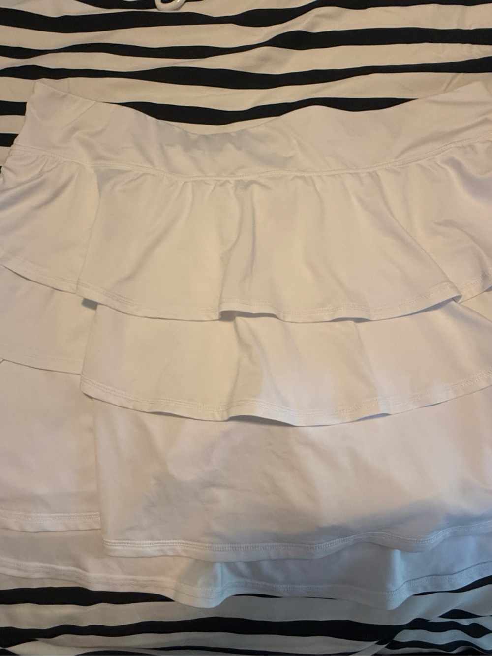 Ideology 2X White Tiered Tennis Skort Athletic Skirt Built In Shorts Plus Size